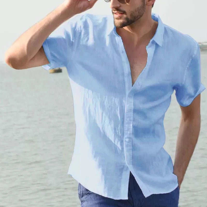 Casual Short Sleeve Shirt Leisure Street Wear