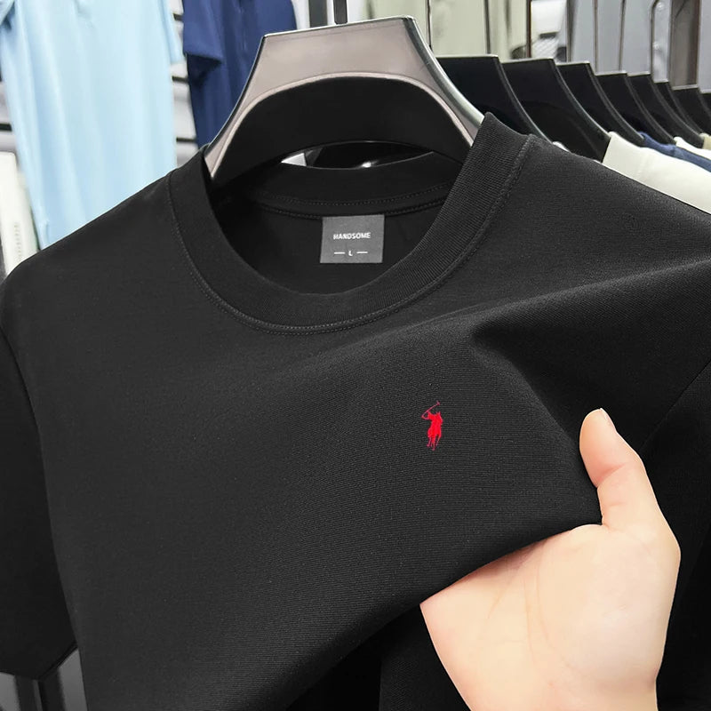 silky cotton breathable short sleeve T-shirt