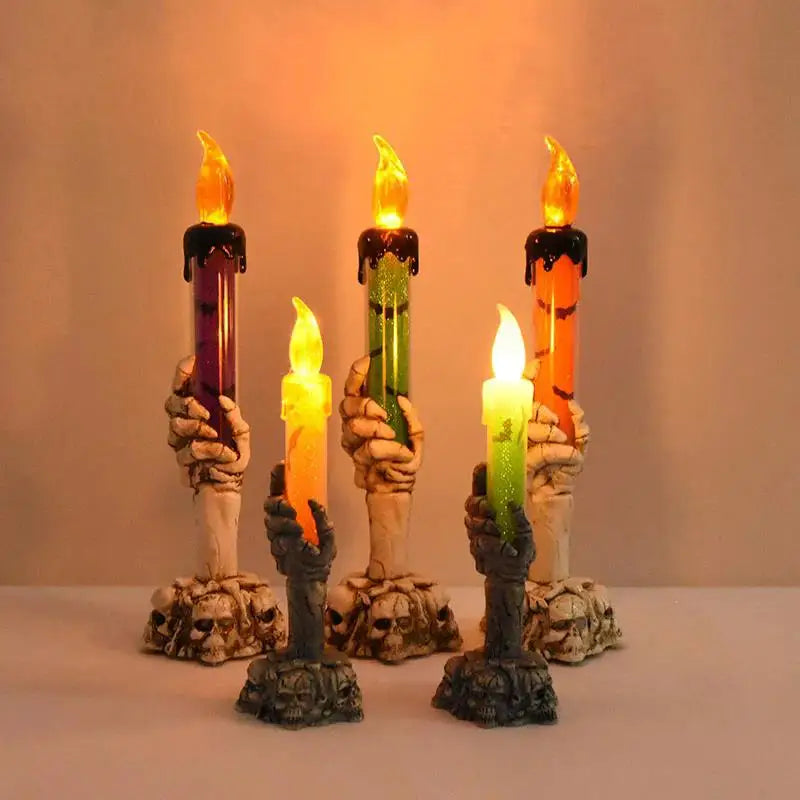 Halloween Led Candles Skeleton Ghost Hands