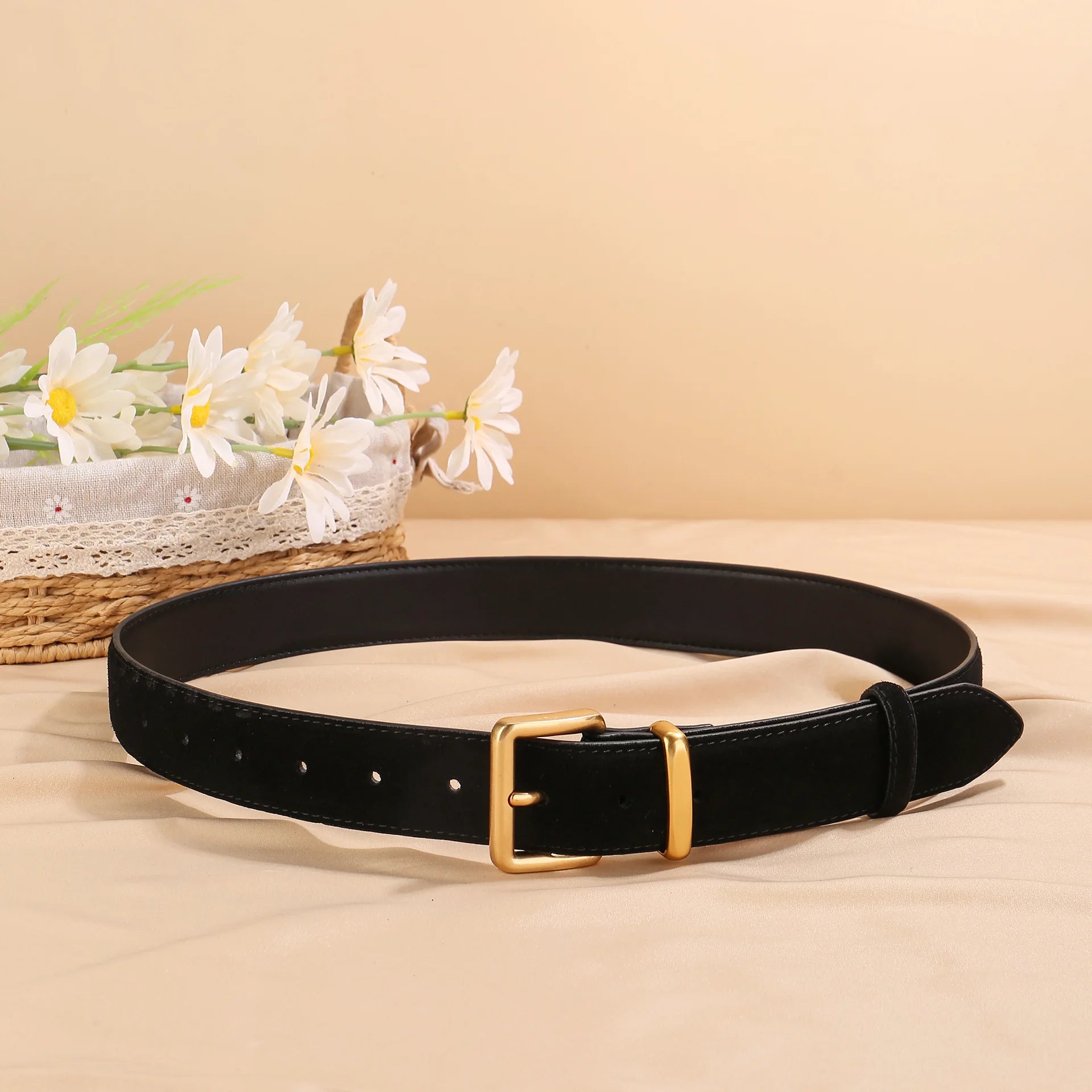 Suede Belt Dresses & Jeans Vintage