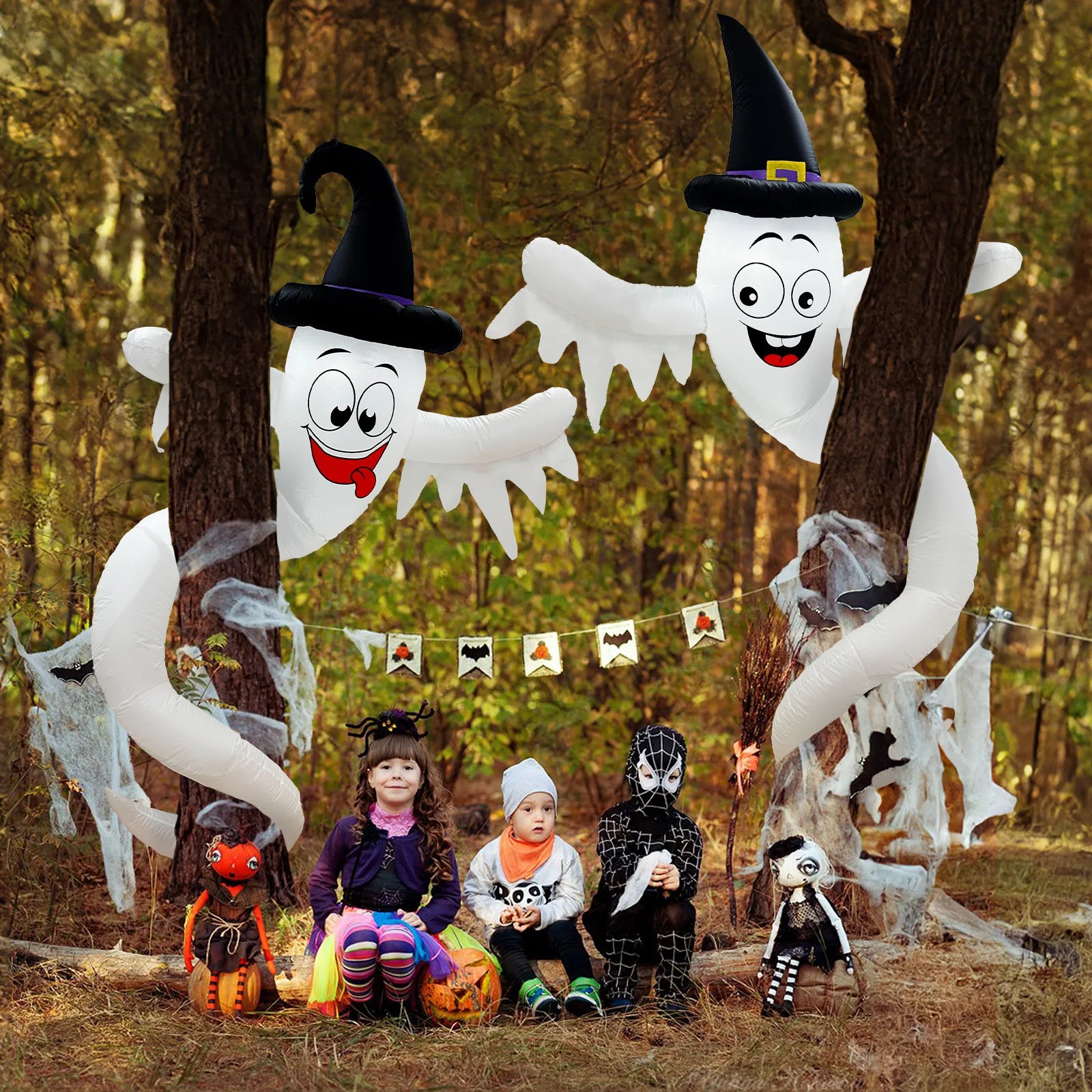 2 pcs Halloween Inflatables Outdoor Decor