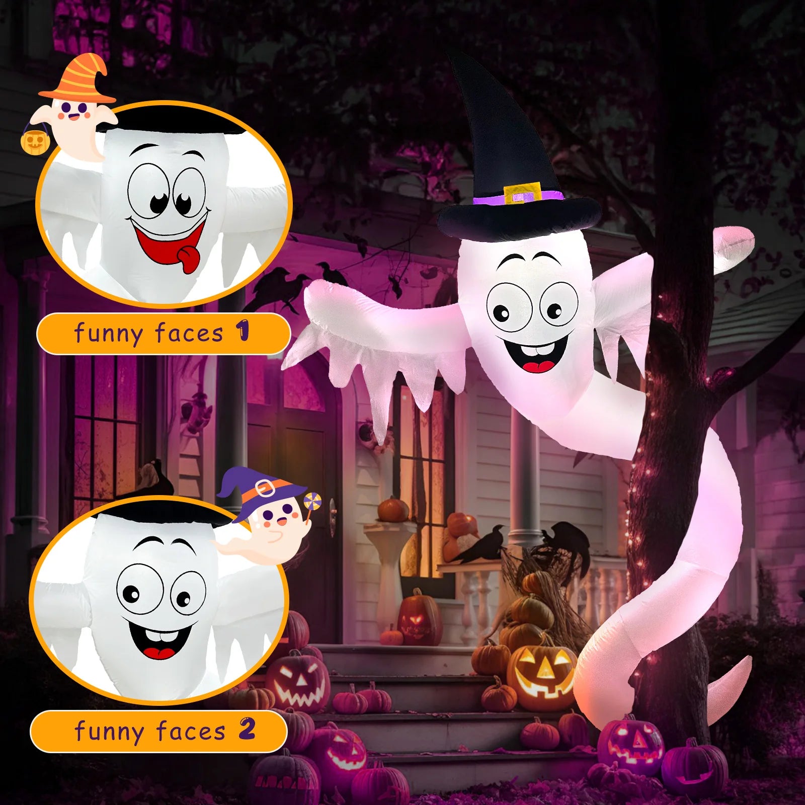 2 pcs Halloween Inflatables Outdoor Decor