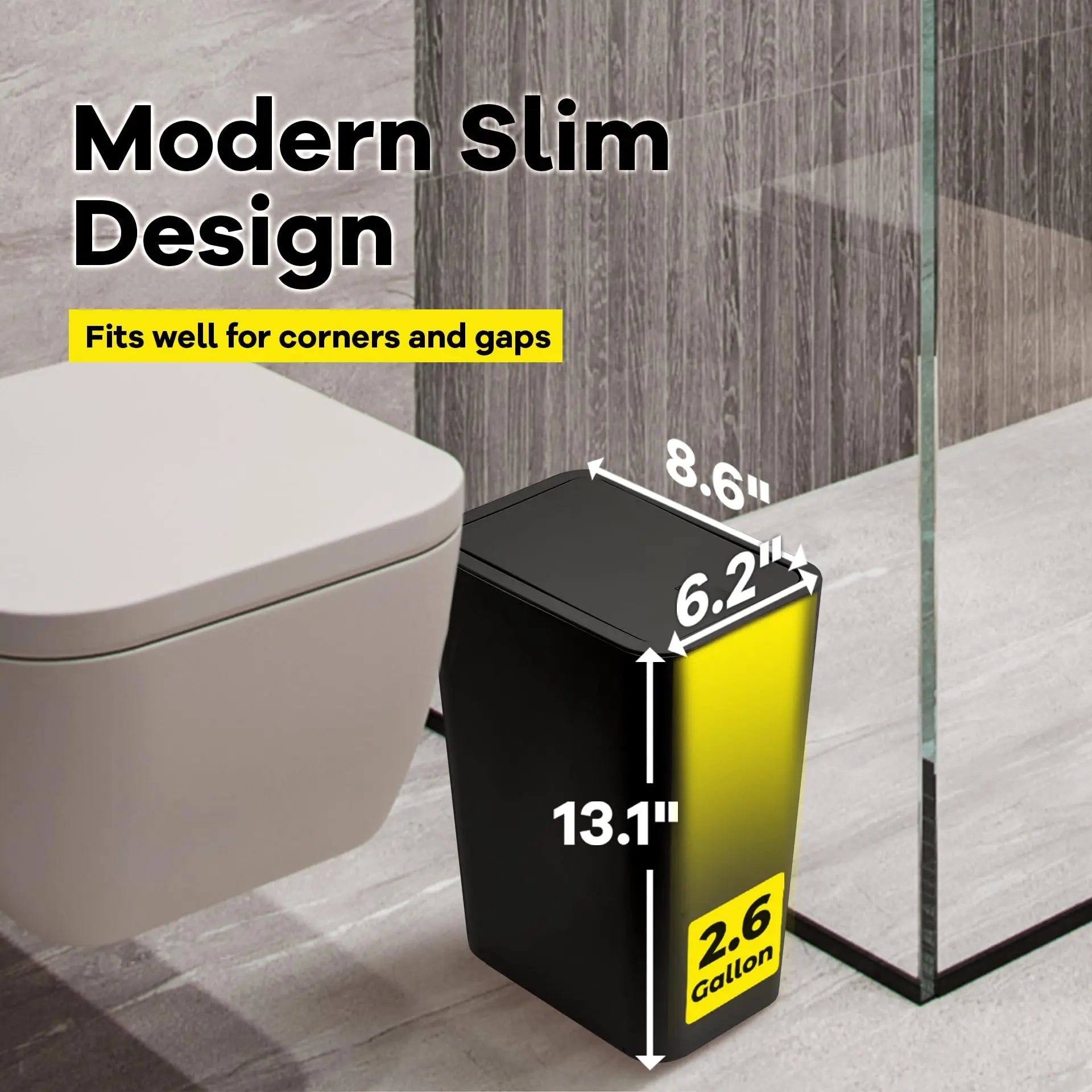 10L Pop-up Lid Bathroom Bin – Modern Design & Everyday Practicality