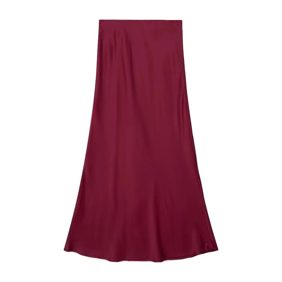 Long Skirt Classic Satin
