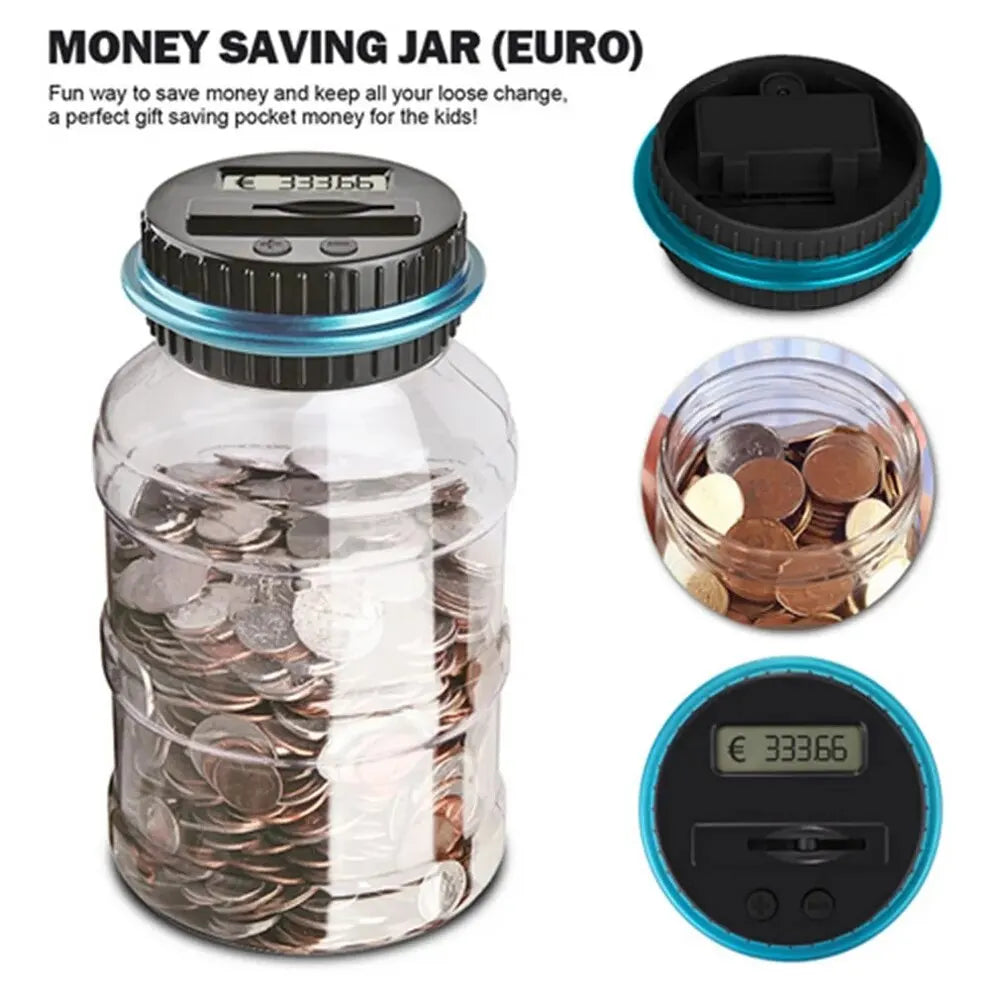 Digital Coin Counting Money Jar