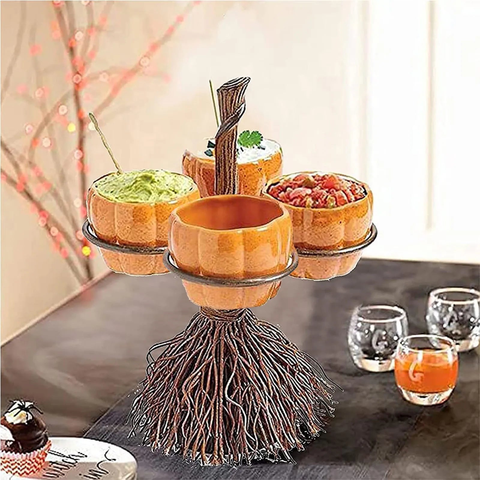 Halloween Pumpkin Snack Bowl Rack Fruit