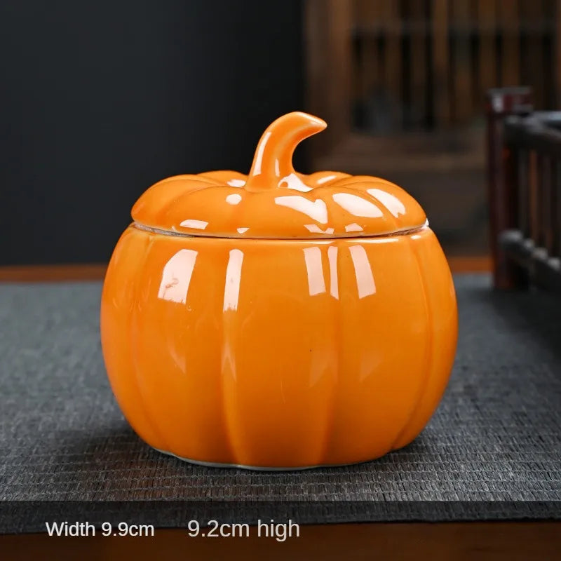 Simulated Pumpkin Tea Jar Ceramic Candy