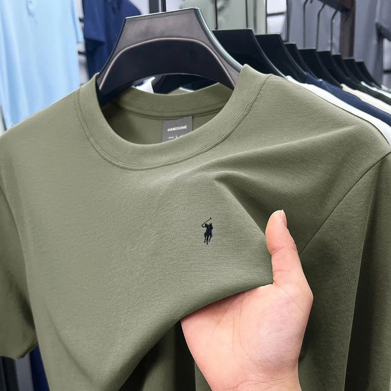 silky cotton breathable short sleeve T-shirt