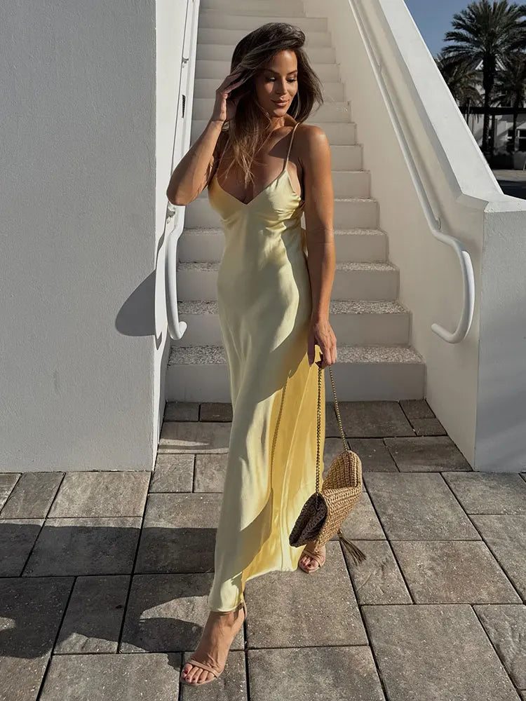 Satin Long Dress