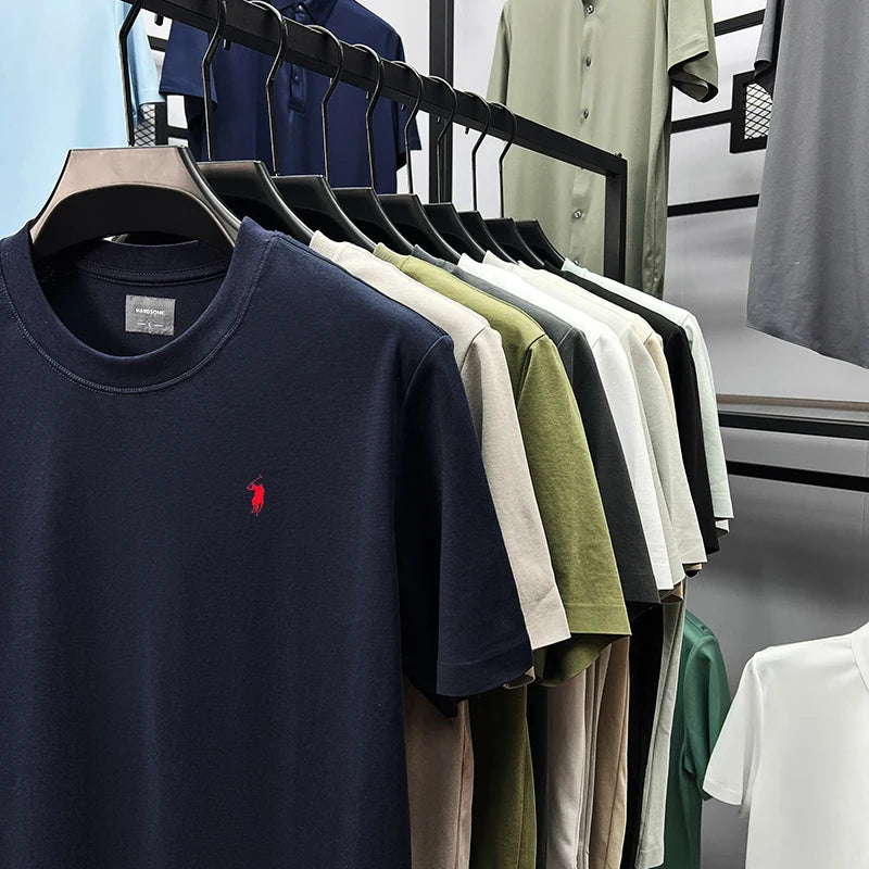 silky cotton breathable short sleeve T-shirt