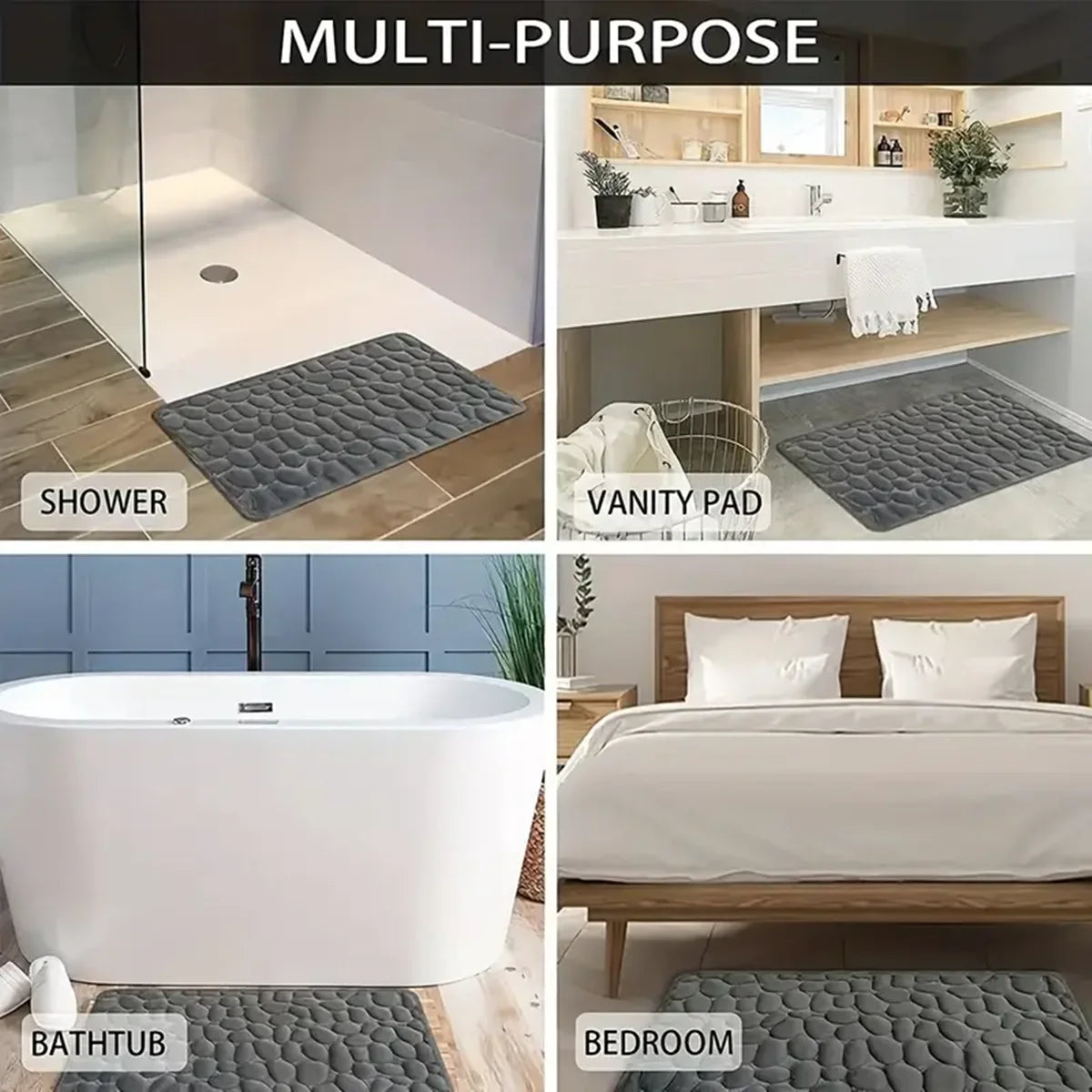 3D Anti-Slip Bathroom Mat – Comfort, Safety & Style at Your Feet