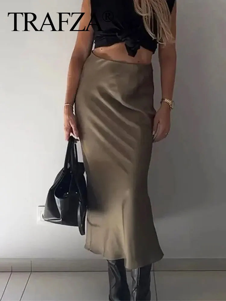 Long Skirt Classic Satin
