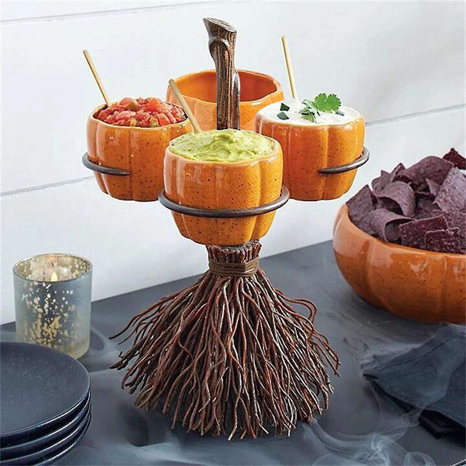Halloween Pumpkin Snack Bowl Rack Fruit