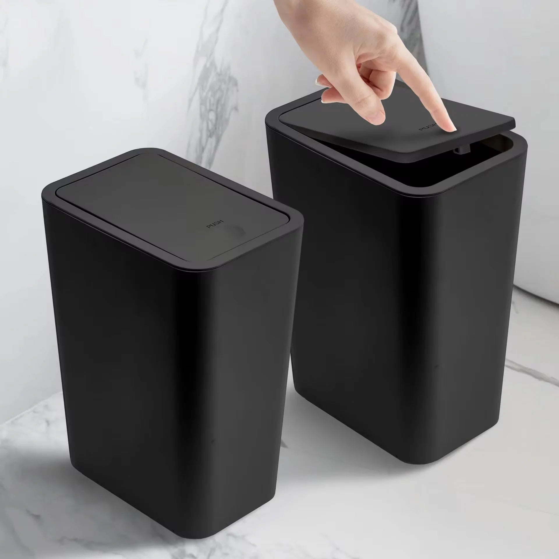 10L Pop-up Lid Bathroom Bin – Modern Design & Everyday Practicality