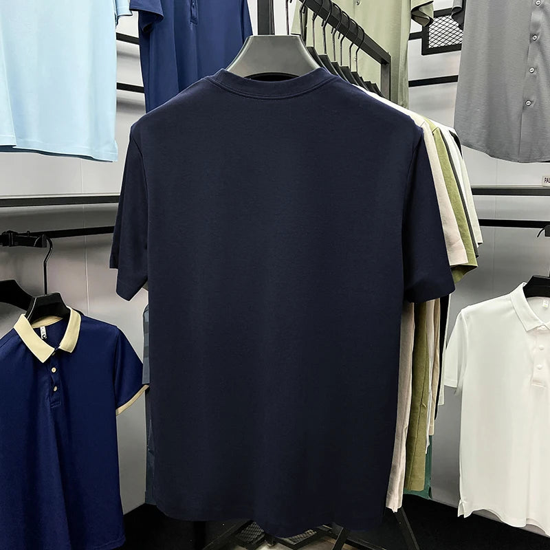 silky cotton breathable short sleeve T-shirt