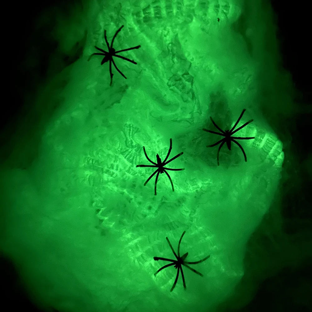 Halloween Fluorescent Spider Webs