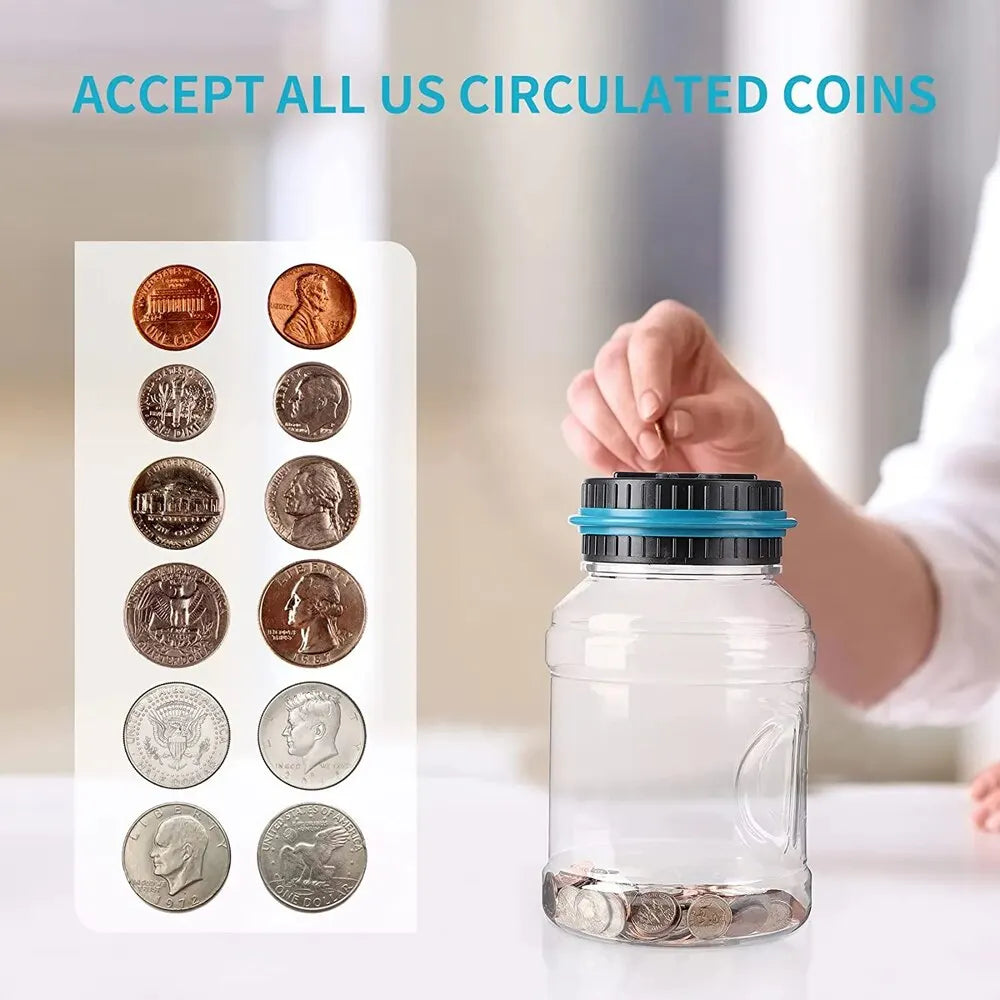 Digital Coin Counting Money Jar