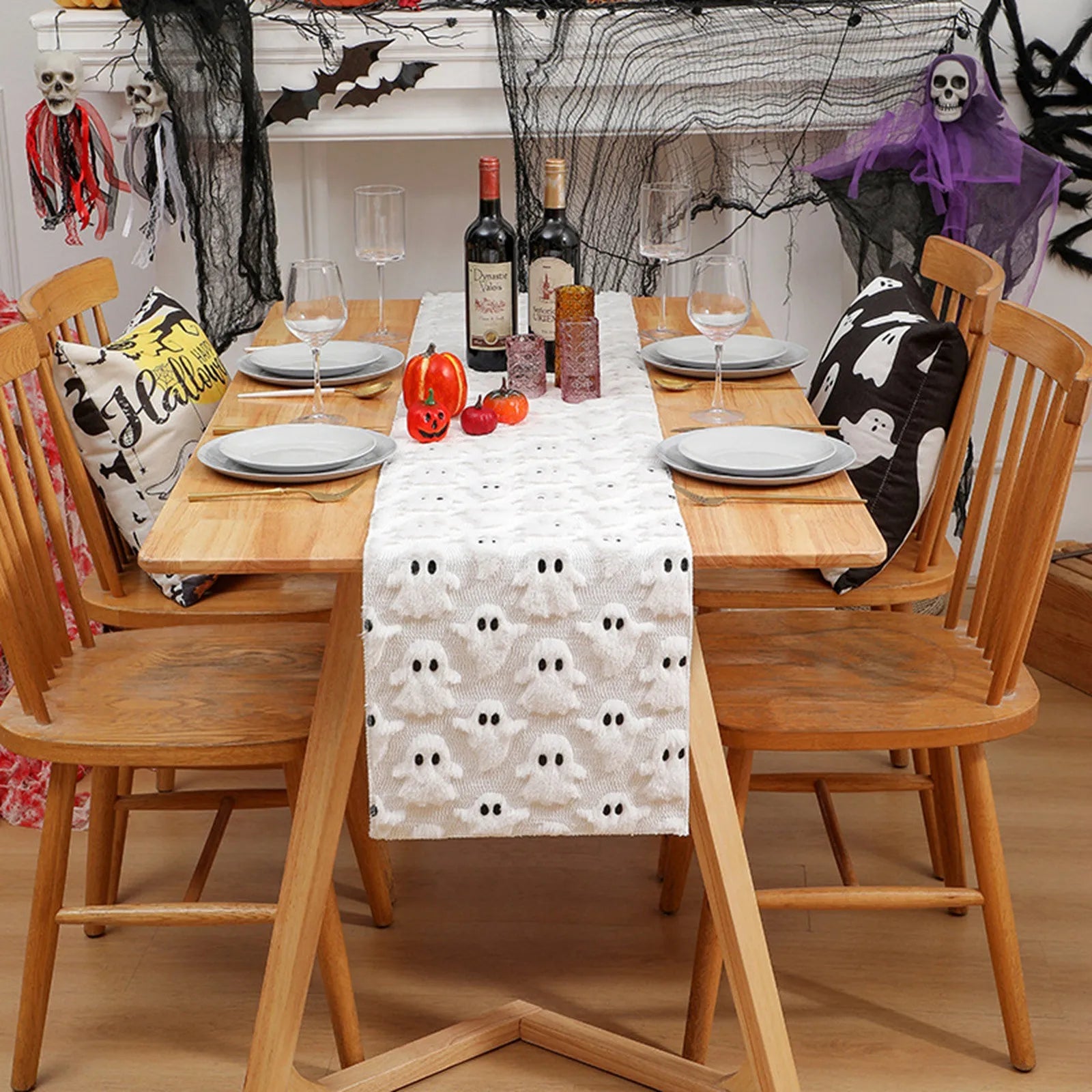 Halloween Theme Ghost Tablecloth Creative Home