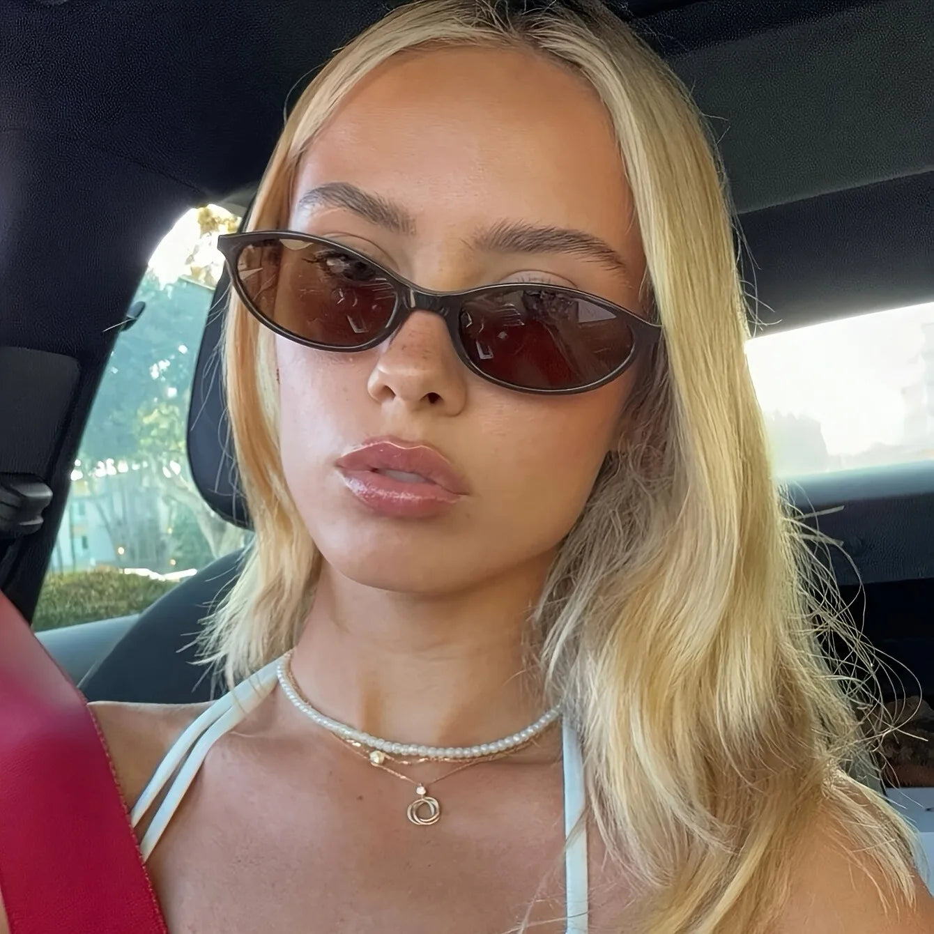 Oval Frame Classic Glasses Versatile