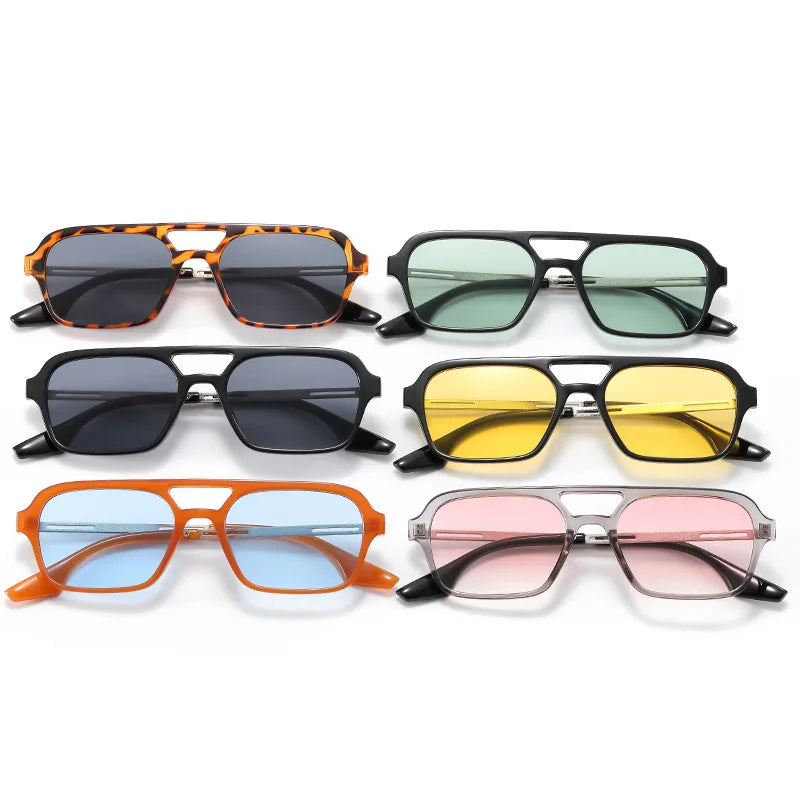 Retro Brand Small Rectangle Sunglasses