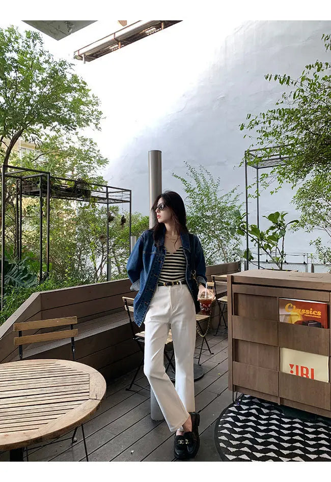 Casual Loose Denim Pockets Retro Jacket