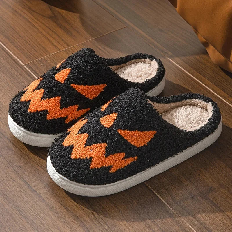 Halloween Slippers Embroidered Indoor