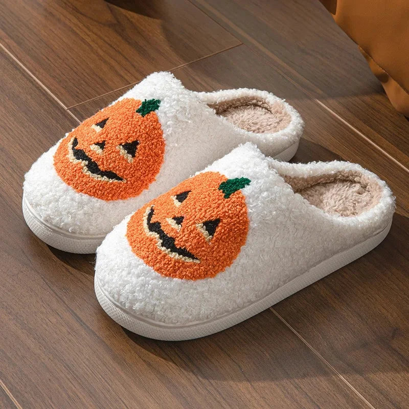 Halloween Slippers Embroidered Indoor