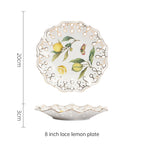 European Lemon Espresso Cups Retro Elegant Ceramic