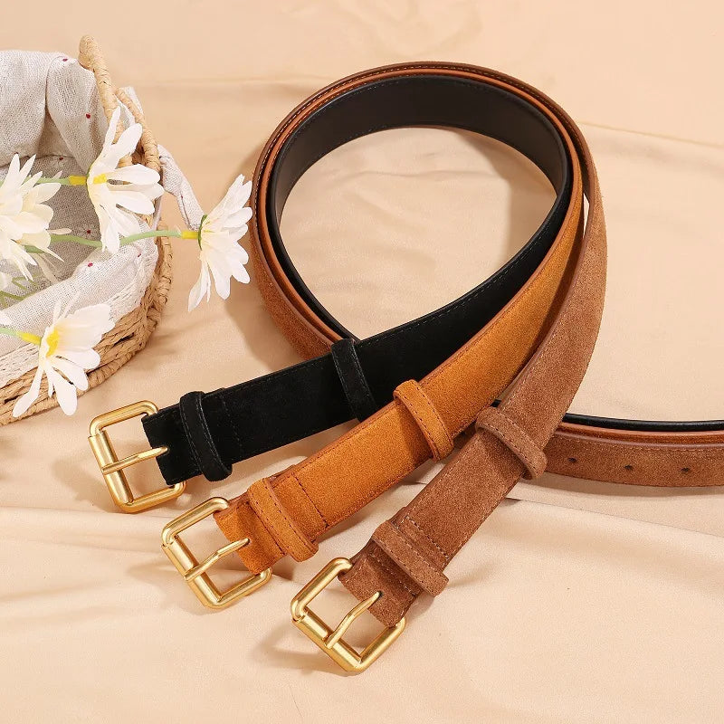 Suede Belt Dresses & Jeans Vintage