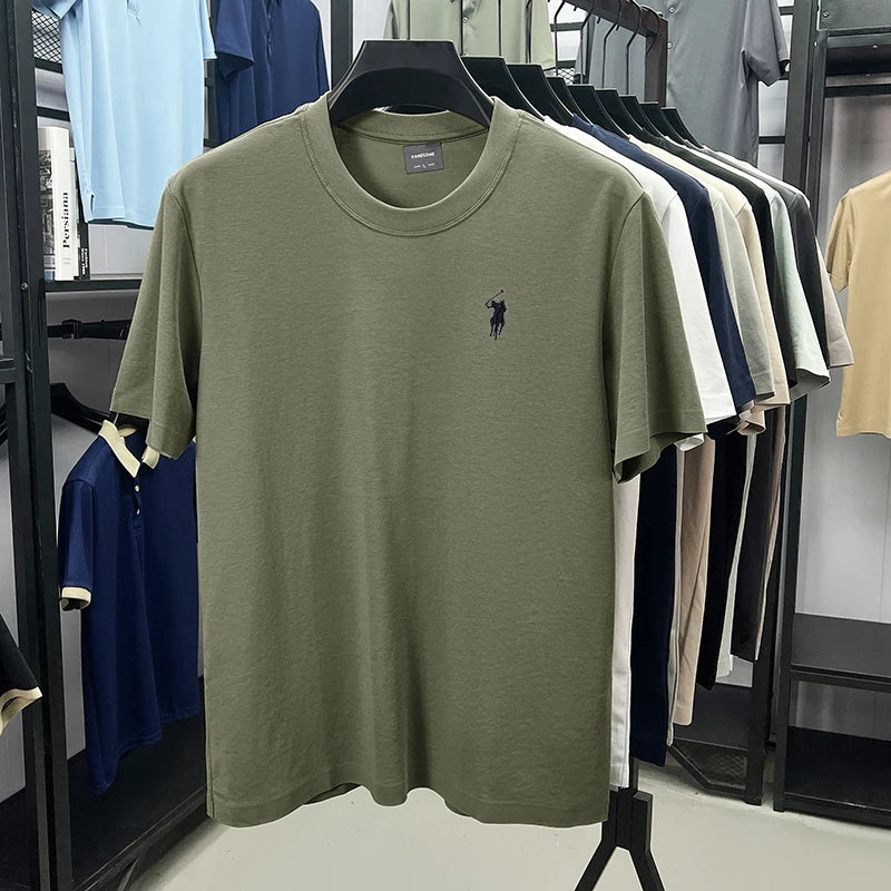 silky cotton breathable short sleeve T-shirt