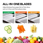 Professional Cutting in Seconds with the Adjustable Stainless Steel Mandoline