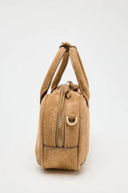 Mini Double Handle Suede Bag