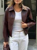 Vintage Wine Red Loose Jacket