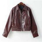 Vintage Wine Red Loose Jacket