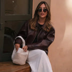 Vintage Wine Red Loose Jacket