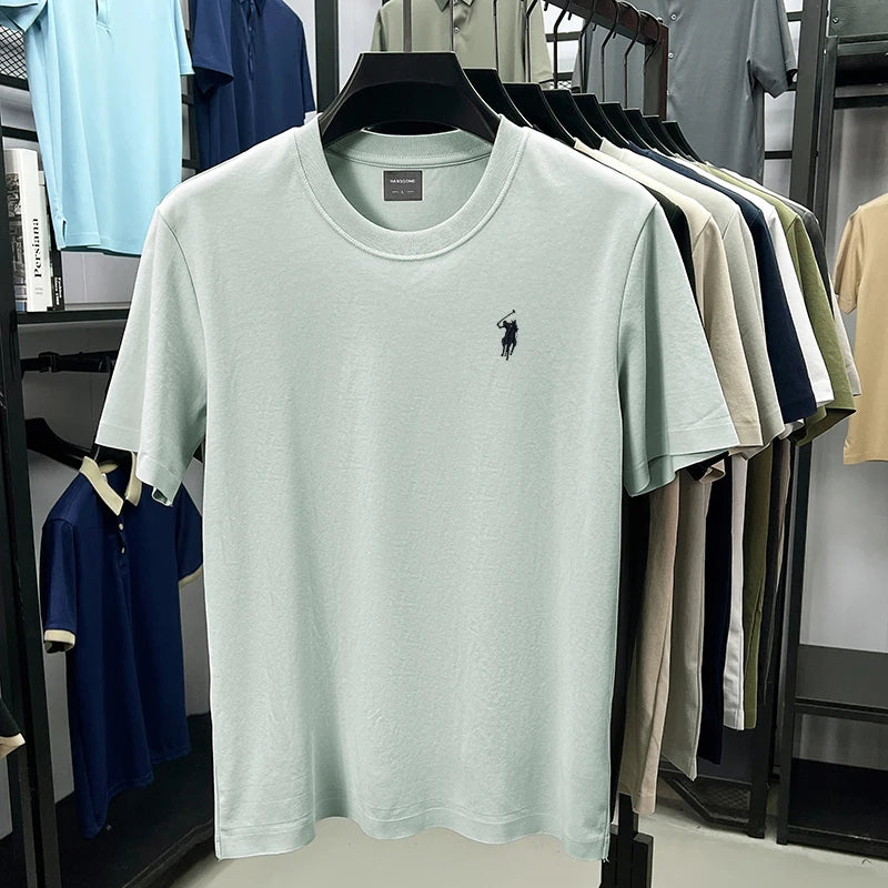 silky cotton breathable short sleeve T-shirt