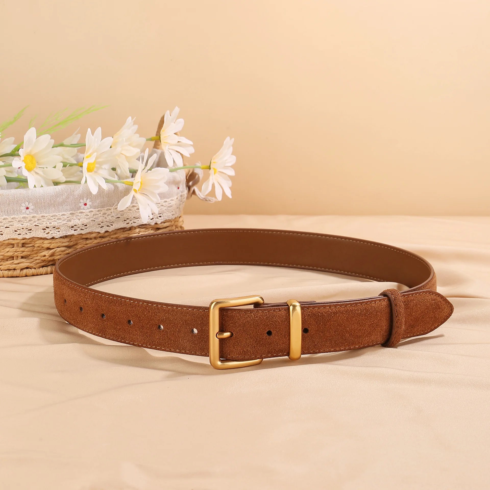 Suede Belt Dresses & Jeans Vintage