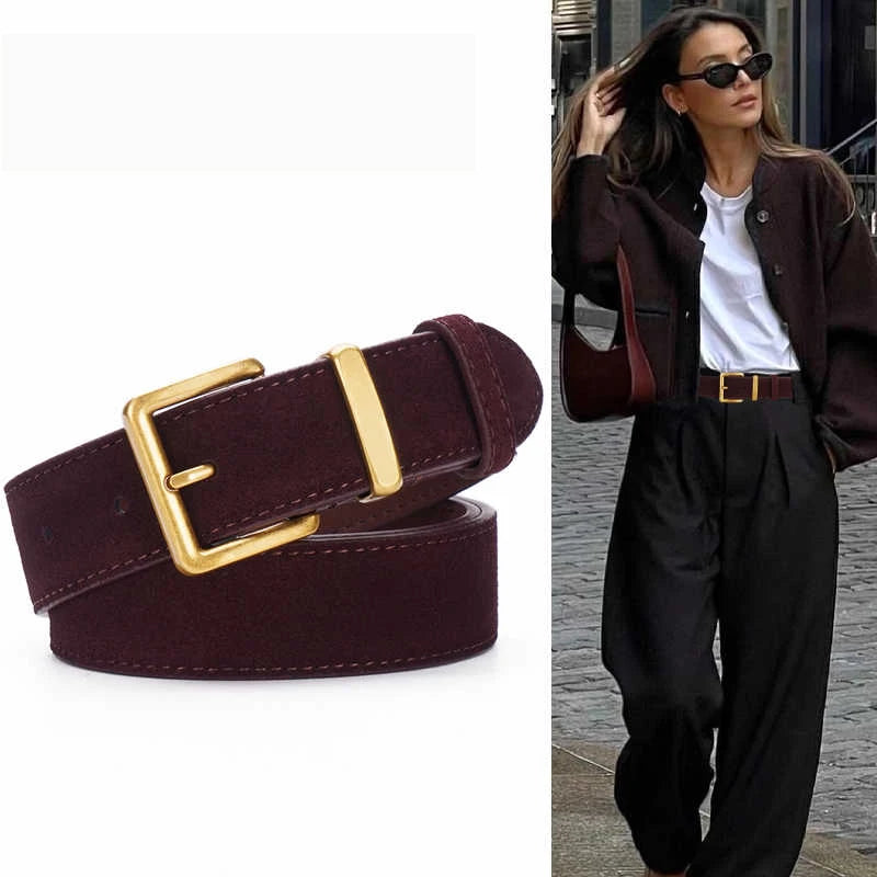 Suede Belt Dresses & Jeans Vintage