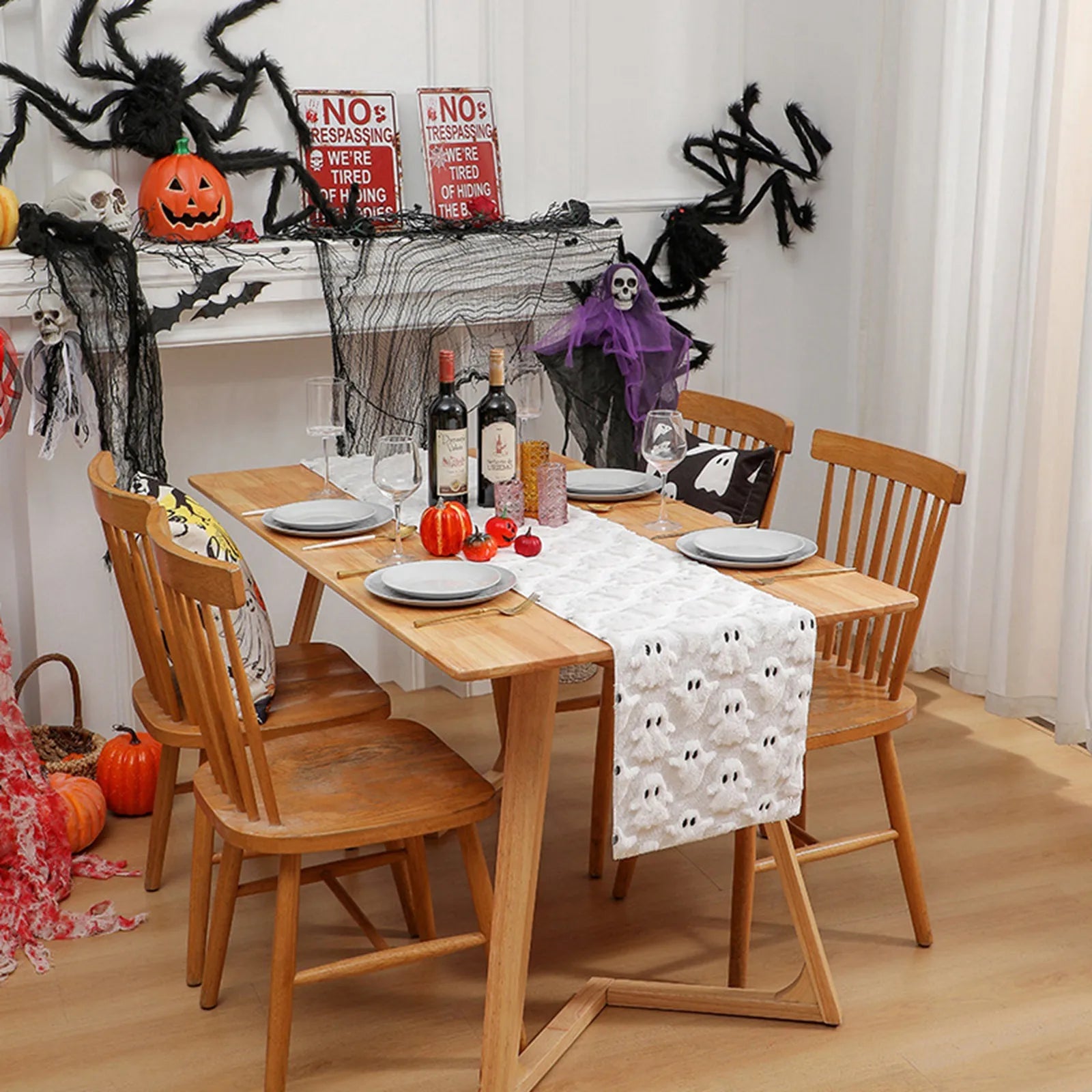 Halloween Theme Ghost Tablecloth Creative Home
