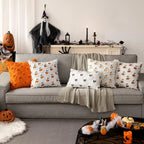 Ghost Pumpkin Plush Faux Fur Pillow Covers