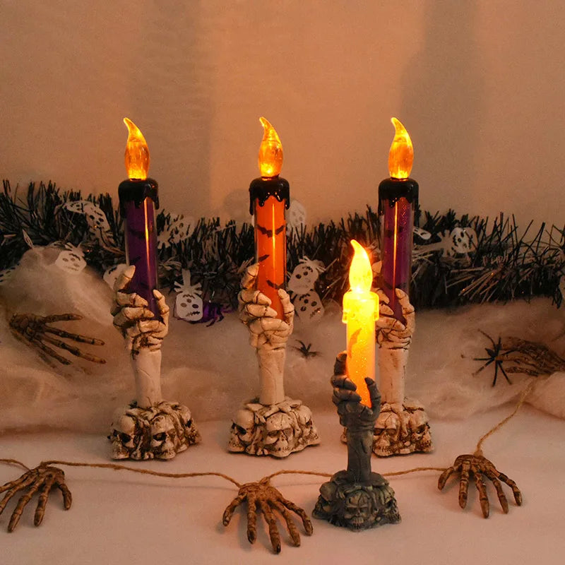 Halloween Led Candles Skeleton Ghost Hands