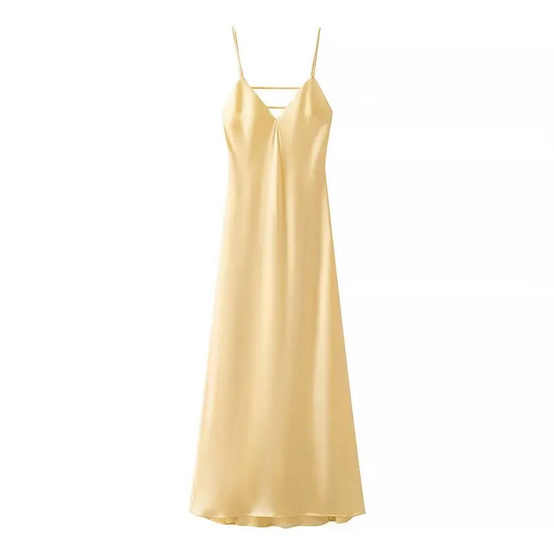 Satin Long Dress