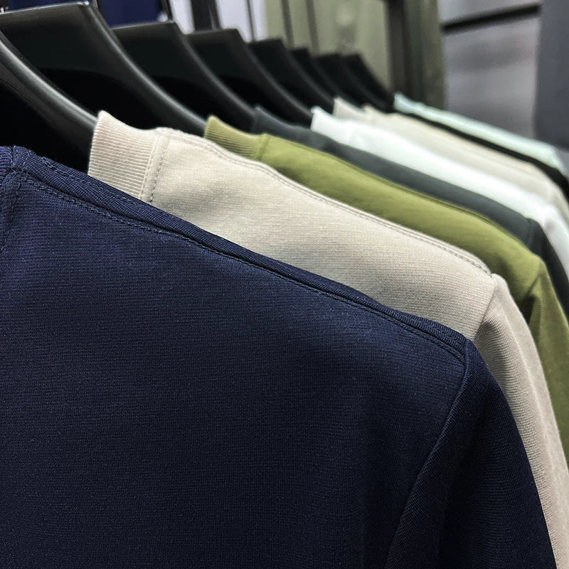 silky cotton breathable short sleeve T-shirt