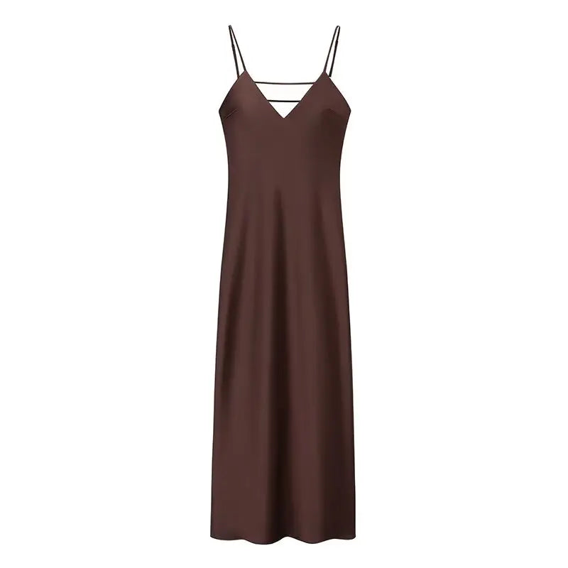 Satin Long Dress