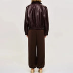 Vintage Wine Red Loose Jacket