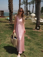 Satin Long Dress