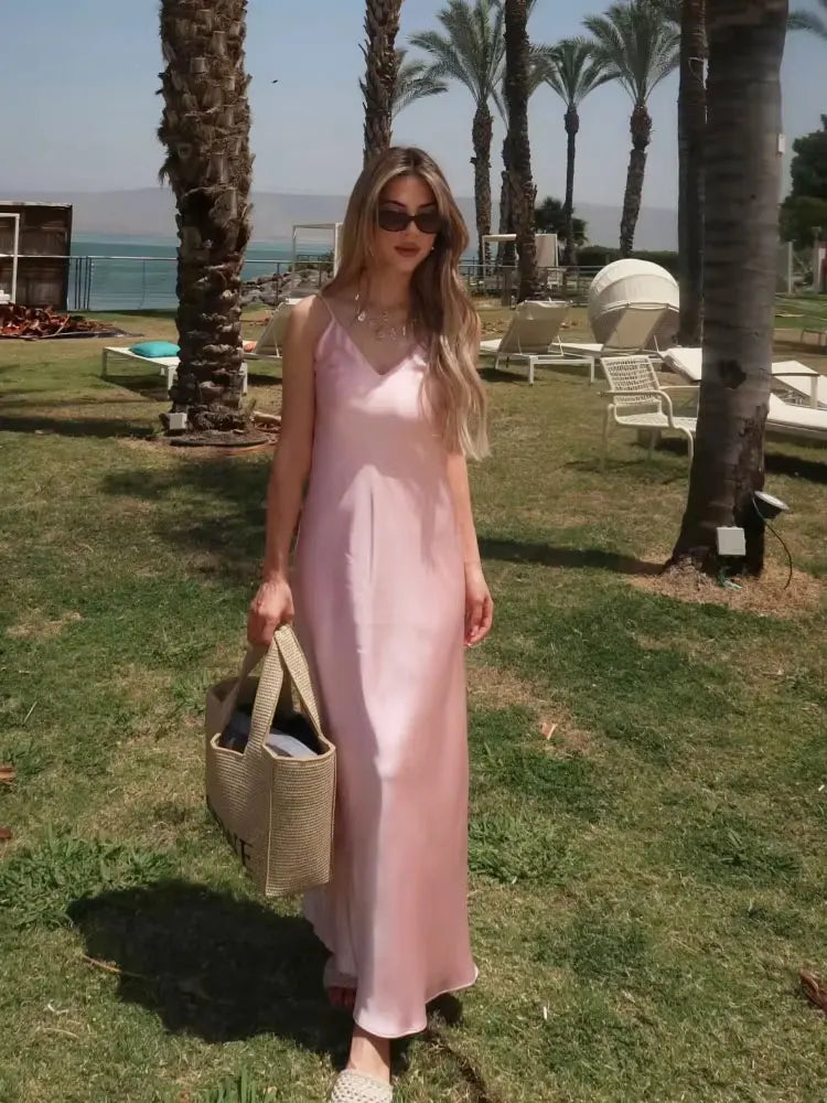 Satin Long Dress