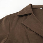 Retro Brown Up Suede Jacket