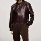Vintage Wine Red Loose Jacket