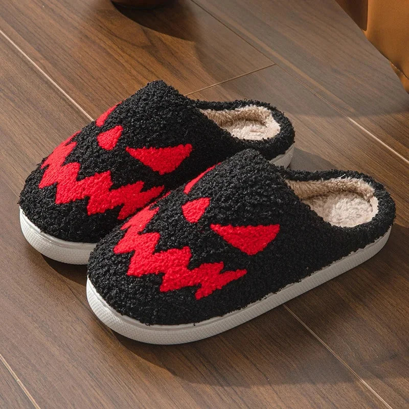 Halloween Slippers Embroidered Indoor